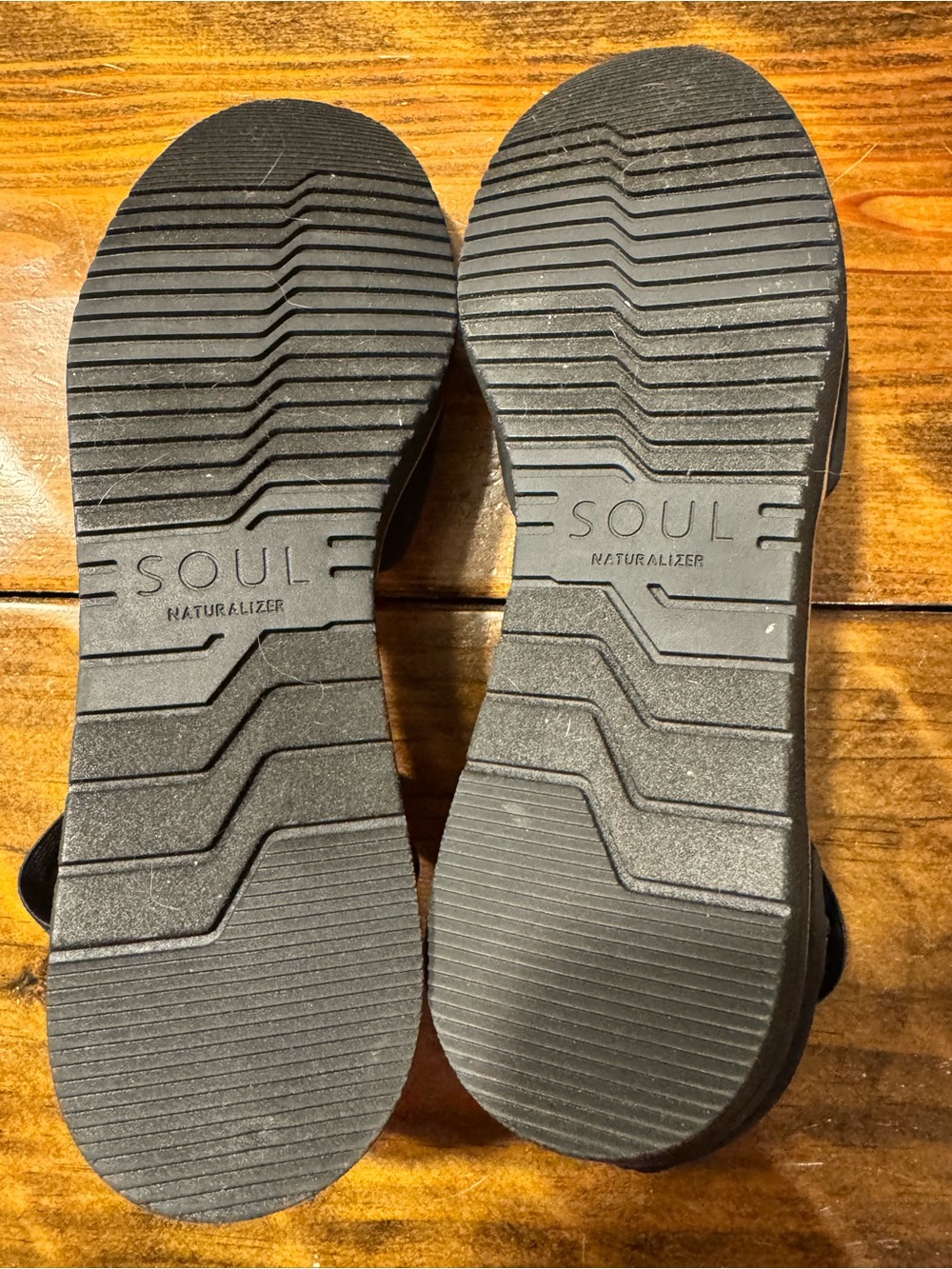 New Soul Naturalizer Women's Faux Black Leather Intro Sandals Size 8.5W - Picture 10 of 10